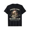 European Sizes 1x Banned Books Readers Club Graphic Men'S T-Shirt -Crew Neck Tee with Skull & Book Print