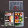 1/2Pcs Food Storage Boxes Reusable Snack Containers with Lids 5 Compartments BPA Free Dishwasher Safe Transparent Divided Snack Boxes