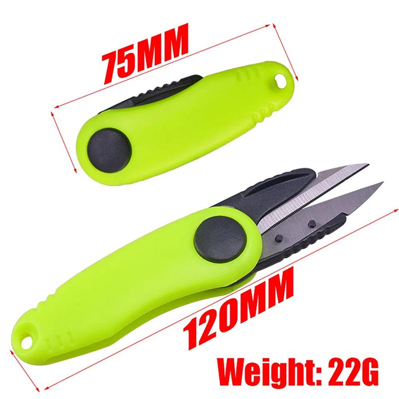 Lure Fishing Scissors, Fishing Accessories, Angled Folding Scissors, Shrimp-Shaped Design, Portable And Compact.