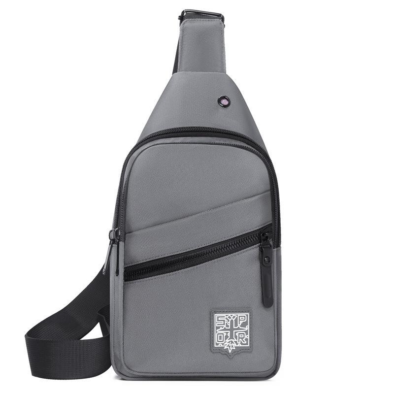 Men's breast bag high-end large-capacity shoulder bag outdoor sports and leisure versatile trend chest messenger bag