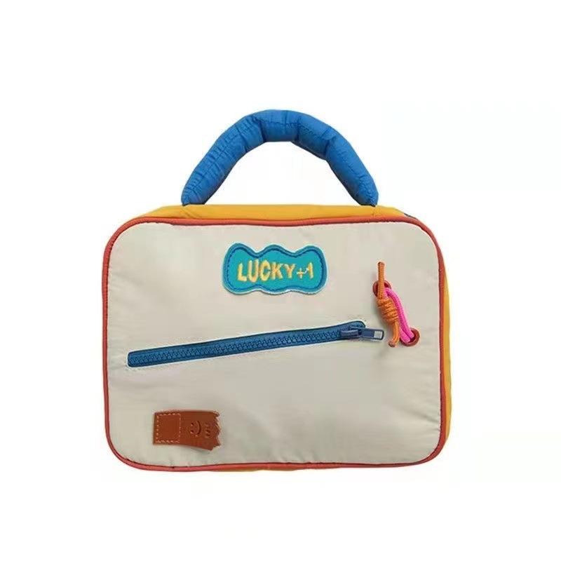 Makeup Capacity Large Bag Fashion Cute Color Contrast Travel Wash Portable Style