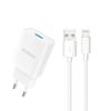 USBA 21A 10W Wandladegerät mit iPhone USBA Lightning Kabel Weiß