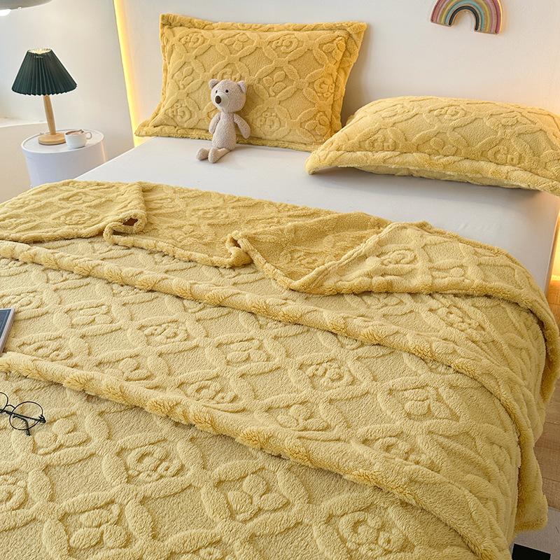 2025Ny Varm Taft Myk Fortykket Korallfleece Teppe Kasteteppe