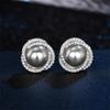 Temperament Elegant Simulated Pearl Earrings for Women Silver Color Exquisite Earrings Gift Daily Wear Statement Jewelry