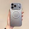 Metal Paint Water Ripple Magnetic Case For iPhone 17 16 15 14 Pro Max For Magsafe Heat Dissipation Bumper Plating Frosted Cover