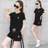 Women's Korean Style Summer Two-Piece Set: Loose Short Sleeve T-shirt & Shorts Casual Sportswear