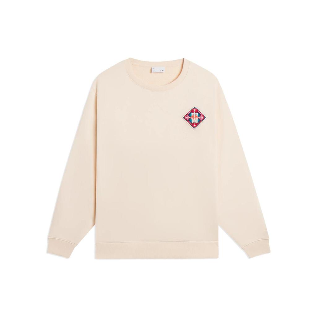 Li Ning Sports Trendy Collection FW22 Sweatshirt Unisex White AWDSF47-2