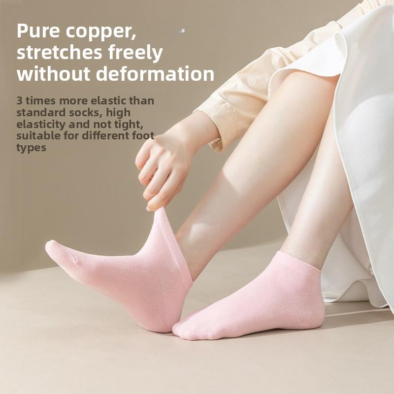 Pure Cotton Socks - Children's Summer Lightweight Girls' Socks, Spring and Summer Boat Socks, Short Socks Without Falling Off, Sports Socks