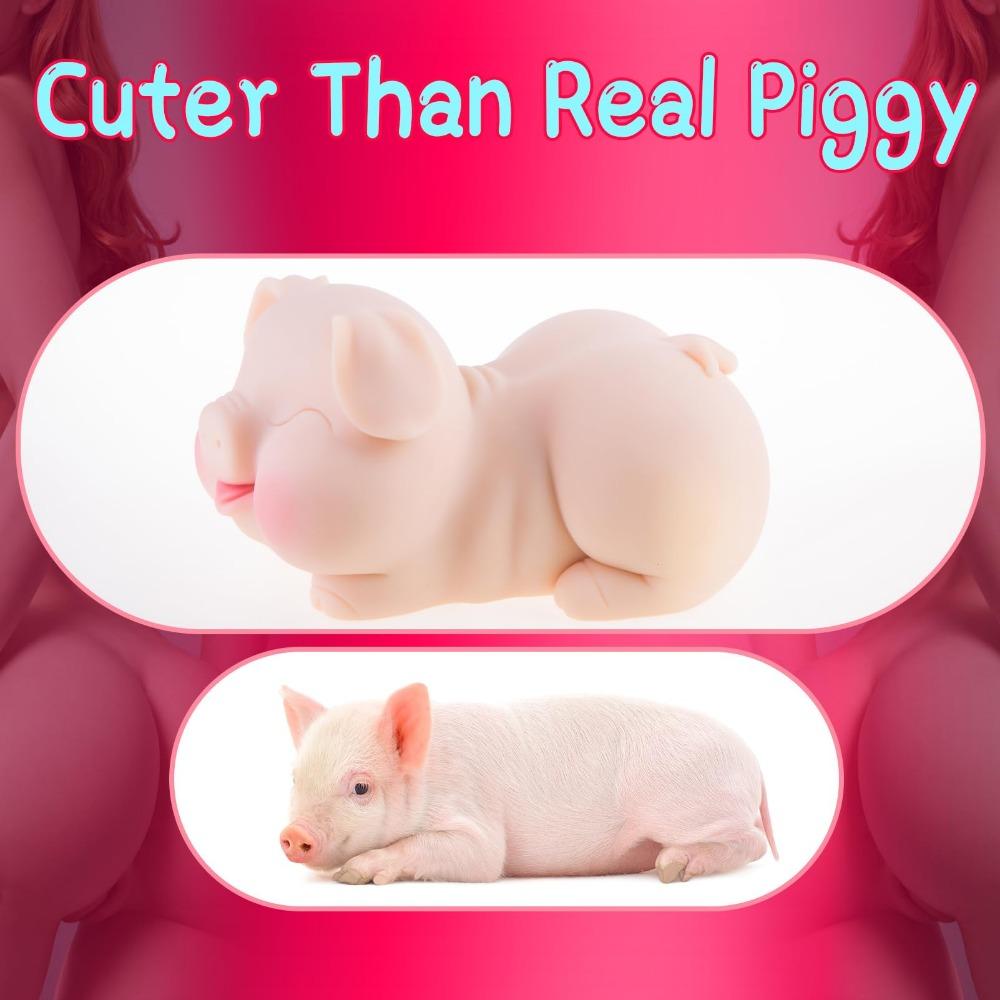 Männer Masturbationsbecher Doppelkanal Analsex Süßes Schweinchen Liebliche Puppe Weich Bestialität Erotisch Vaginal Anal Oralsex Taschenmuschi Weiblicher Sex Torso Erwachsenenspielzeug