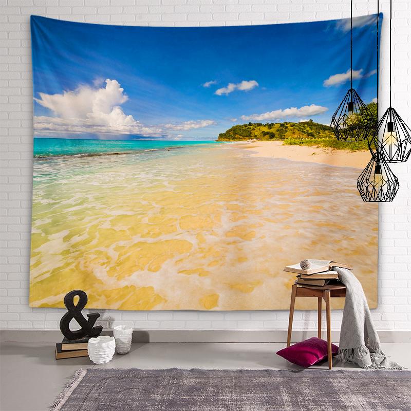 Природные пейзажи Эстетический гобелен Закат Вечерний пляжный пейзаж Художественный — фото 15