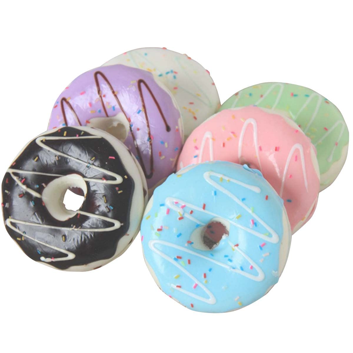 

dodtazz Образец еды Пончик Дисплей Набор из 6 Хлебных Сладостей Настоящий Образец (6)