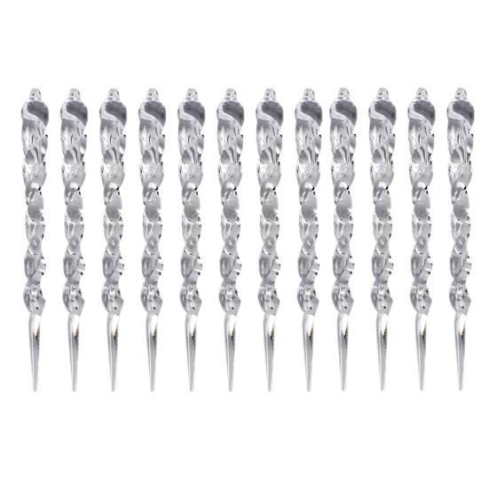 Yousheng 12 Pcs Acrylic Icicles Christmas Ornaments Clear Crystal Icicle Christmas Tree Hanging Decorations for Xmas New Year Holiday Wedding Winter