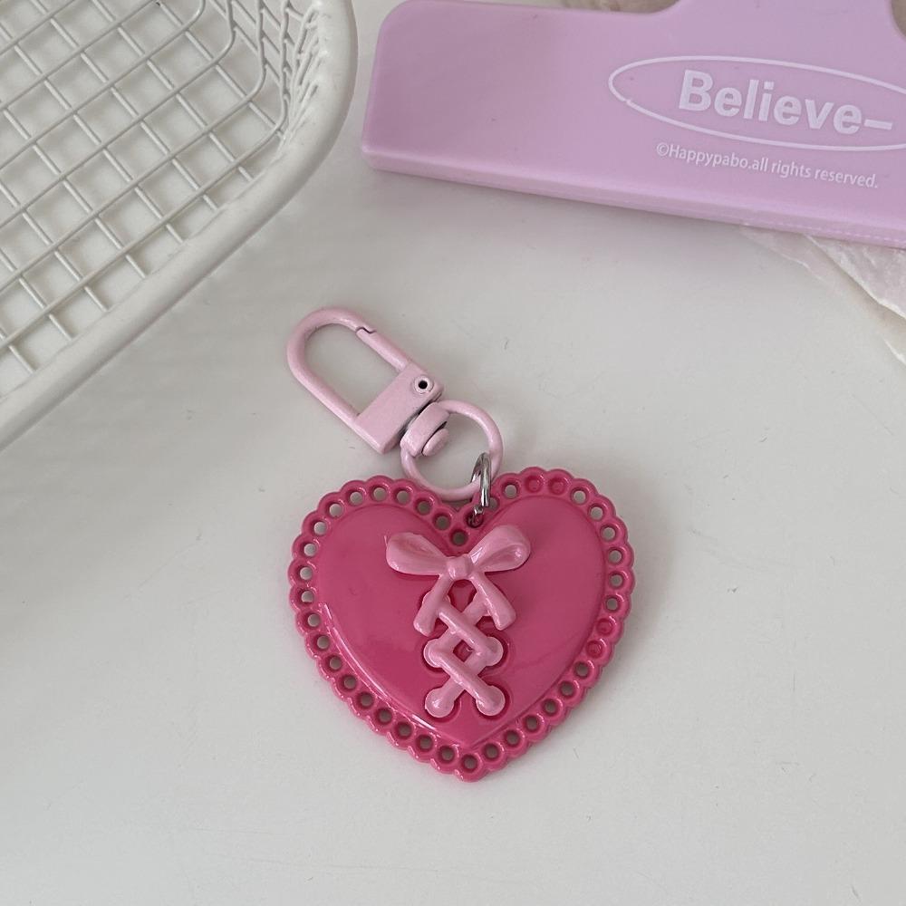 

Multi-color Y2K Key Chain Lace-up Bow Bag Accessories Sweet Backpack Pendant Girl рожевий червоний колір