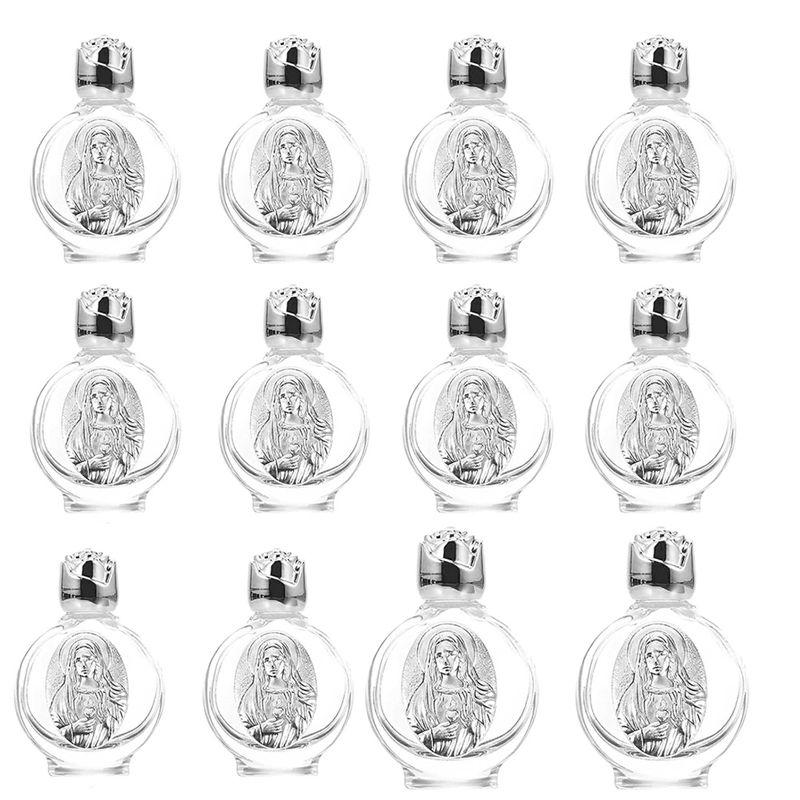 

M-Modern-12Pcs Glass Holy Water Decorative Bottles Glass Water Bottle For Home Wedding Baptism Silver серебряный