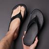 Brand Summer Beach Men Slippers Fashion Genuine Leather Casual Shoes Mens Beach Flip Flops Male Flats Outdoor Rubber Cool Shoes
