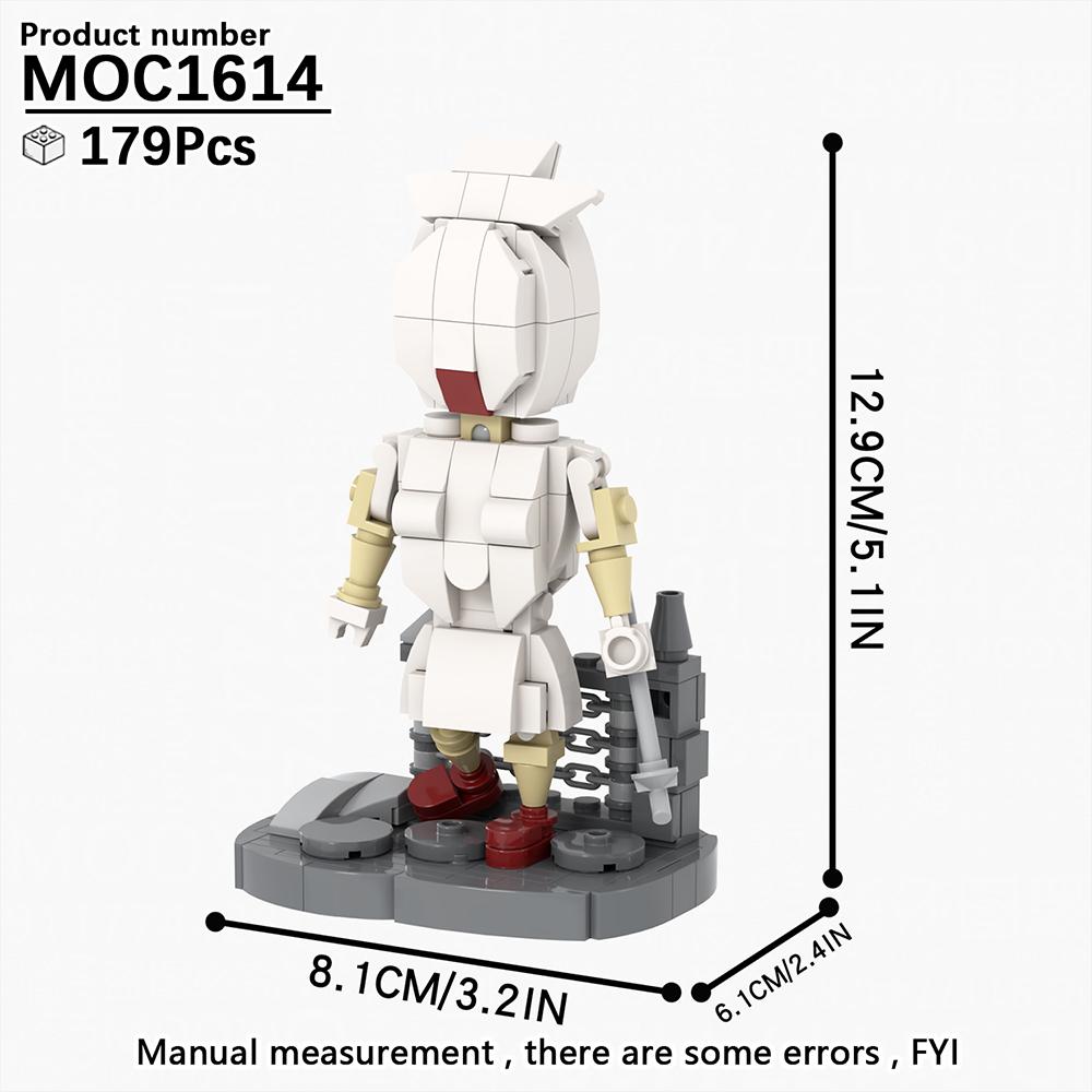 MOOXI New Halloween Horror Movie Games BrickHeadzed Children Toy MOC Brick Gift Assembly Model Kit For Adults Building Block Set