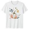 Elegant Fall Watercolor Unisexs TShirt Pumpkin Harvest
