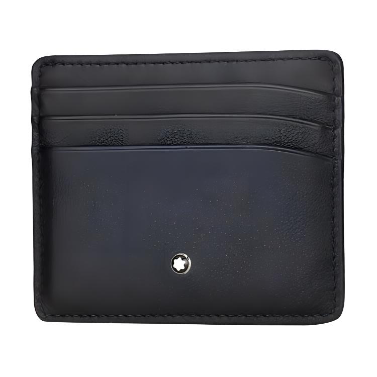 Montblanc Meisterstück Fashion Leather Card Holder Men accessories Navy-Blue 123728 Box(Basic Set+Box)