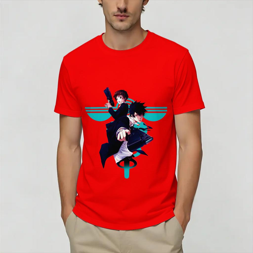PsychoPass Cotton TShirt For Unisex Summer Y2K Basic T Shirts ONeck Hippie Tees Oversize Wholesale Clothing