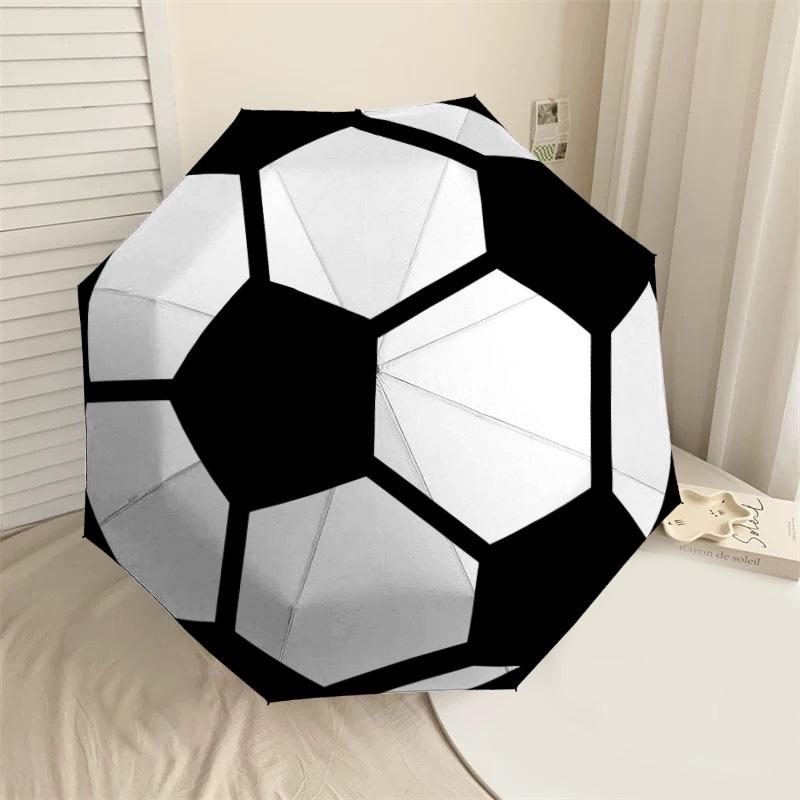 1PC soccer ball Automatic Open/Close Umbrella with Windproof, 8-Rib Sturdy Canopy, Durable Ribs, Fashionable Design,1262a