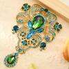 Crystal Pendant Brooch, Stylish and Exaggerated Corsage Accessory Pin, Court Brooch