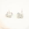 Boucles d'oreilles en forme de trèfle à quatre feuilles de style rétro, boucles d'oreilles de luxe polyvalentes en strass brillants pour femmes