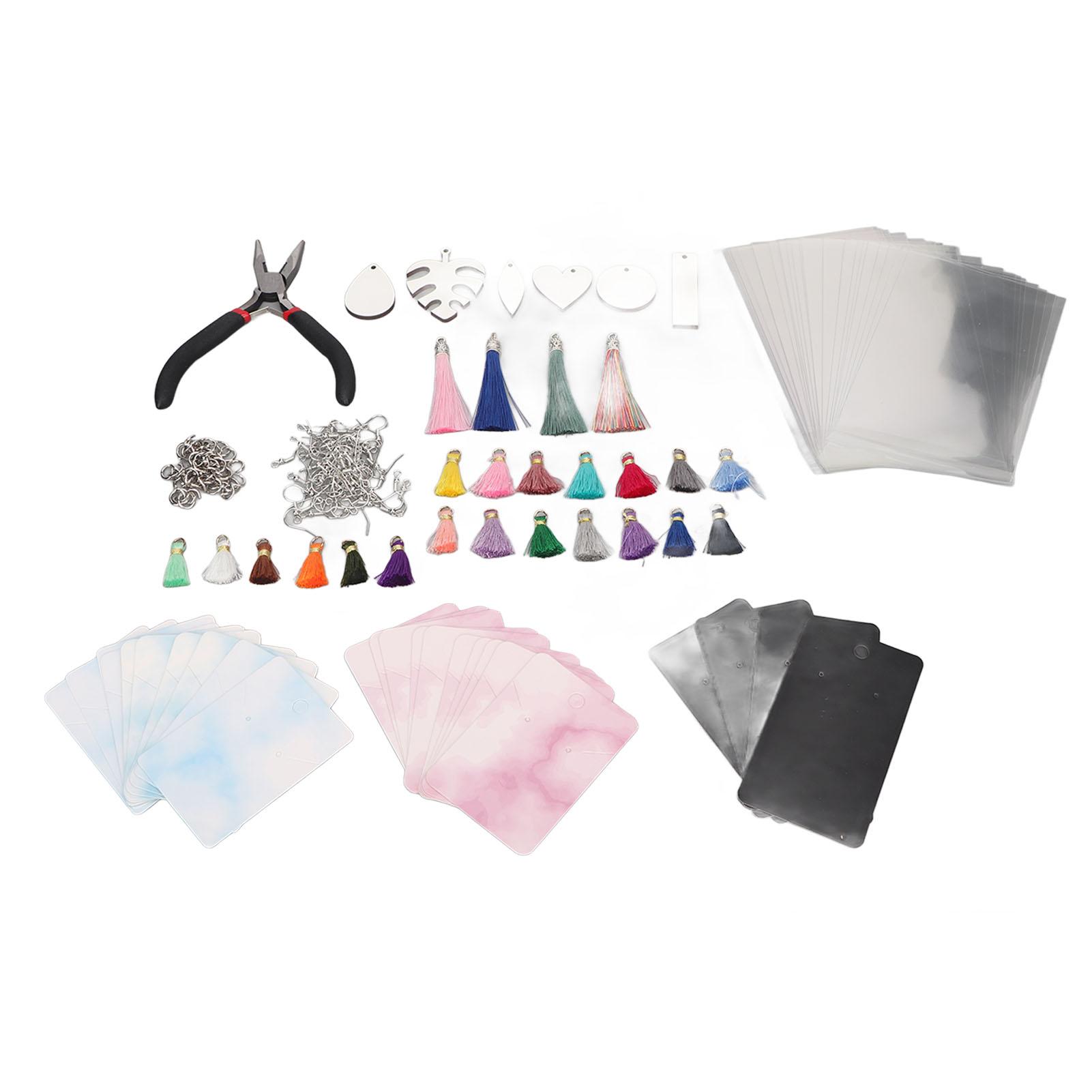 

Sublimation Earring Blanks Kit with Earring Hooks Tassels DIY Heat Transfer Sublimation Blanks Set