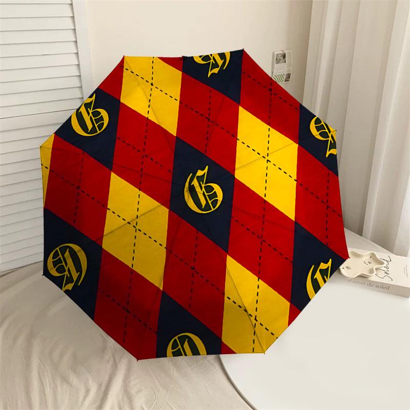 

1PC Warner Argyle pattern Umbrella-8-Rib Reinforced, Automatic Open, Lightweight & Durable-A21