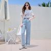 Betu Women's Lyocell Denim Wide-Leg Cropped Pants
