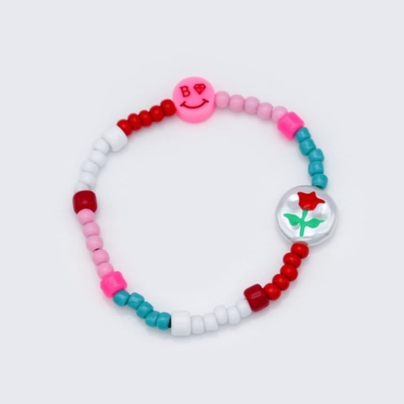 BONBEAU Unique color play smile beads Bracelet Unique color play smile charm beads bracelet