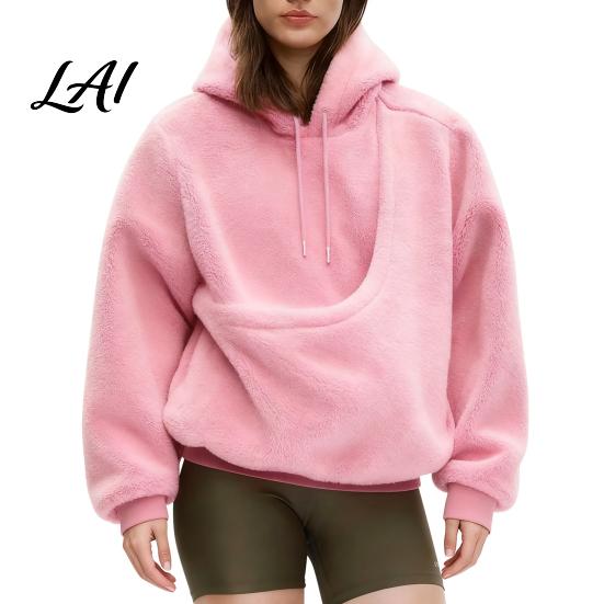 Pet Pouch Hoodie Women Sling Hoodie Oversized Hooded Sweatshirt with Kangaroo Animal Holder Top Pouch Dog Cat Fleece Pullover