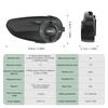 EJEAS Q8 Bluetooth 5.1 Motorcycle Helmet Headset Intercom, with EUC Remote Walkie Talkie, for 6 Riders Talking At Real Time IP67