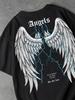 Übergroßes T-Shirt mit Flügel-Print auf dem Rücken