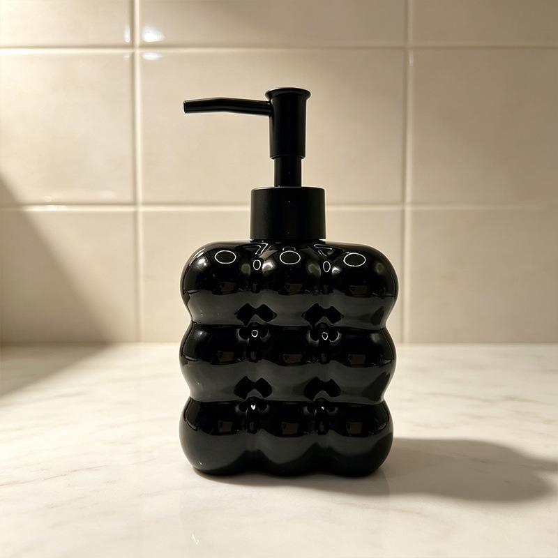 Press-Type Glass Dispenser Bottle for Home or Hotel - Ideal for Hand Soap, Shower Gel, and Lotion.