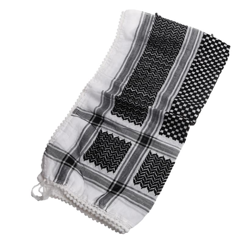 Fashion Adult Keffiyeh Headscarf with Jacquard Pattern Arab Style Headscarf