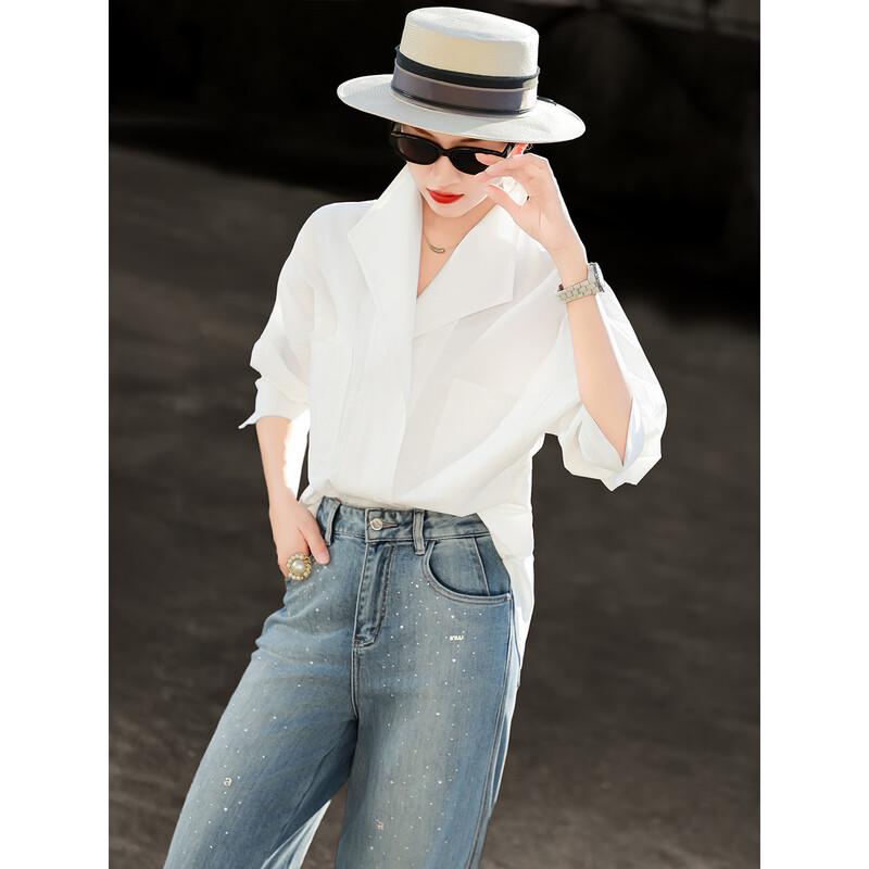 Lansere 2026 Spring Pure Cotton Lapel Shirt XXL