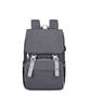 [iMoha] Large Capacity Stylish Mother's Backpack, BlackGray, Women's, USB Port, 3D Mesh Breathable Back Mat, Waterproof Fabric, Stain-Resistant, Baby