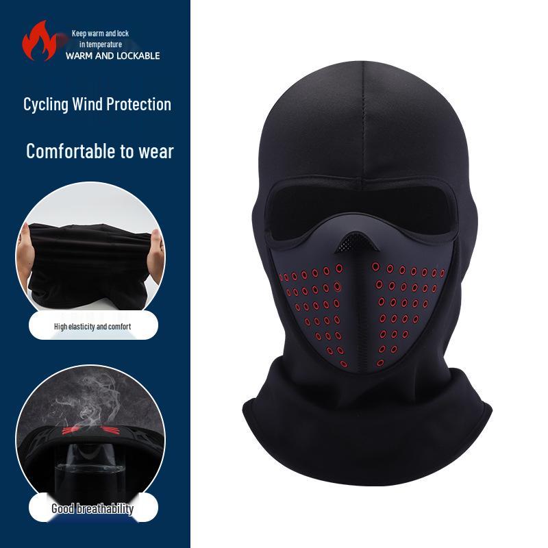 Men’s Windproof Winter Mask for Outdoor Cycling & Skiing - Cold Protection Helmet Hat