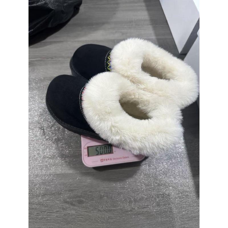 Autumn and winter new wool mouth foot cover low-top velvet cotton shoes women's cross-border large-size warm cloth thick-soled snow boots
