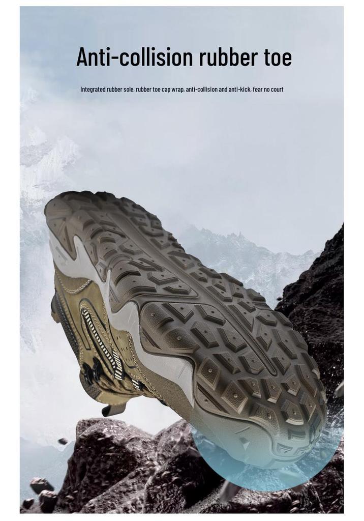 Men's Cross-Border Tactical Hiking Boots - Spring/Autumn Breathable, Wear-Resistant, Lightweight Casual Mountaineering Shoes