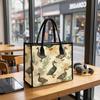 Vintage Duck Print Tote Bag Casual Portable Shopping Shoulder Purse for Daily Use