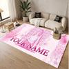 Custom Name Crystal Velvet Rug,Roxy Dekker Comfortable Anti Slip Floor Mat For Room Decoration