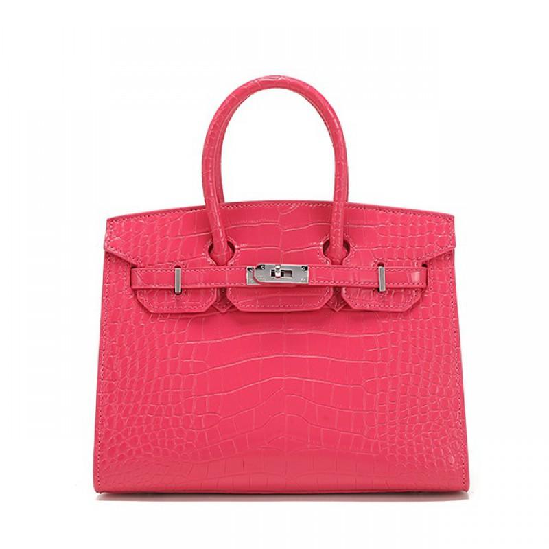Womens Crocodile Texture Shoulder Bag Large Capacity Soft Leather Tote Handbag Daily Casual Use