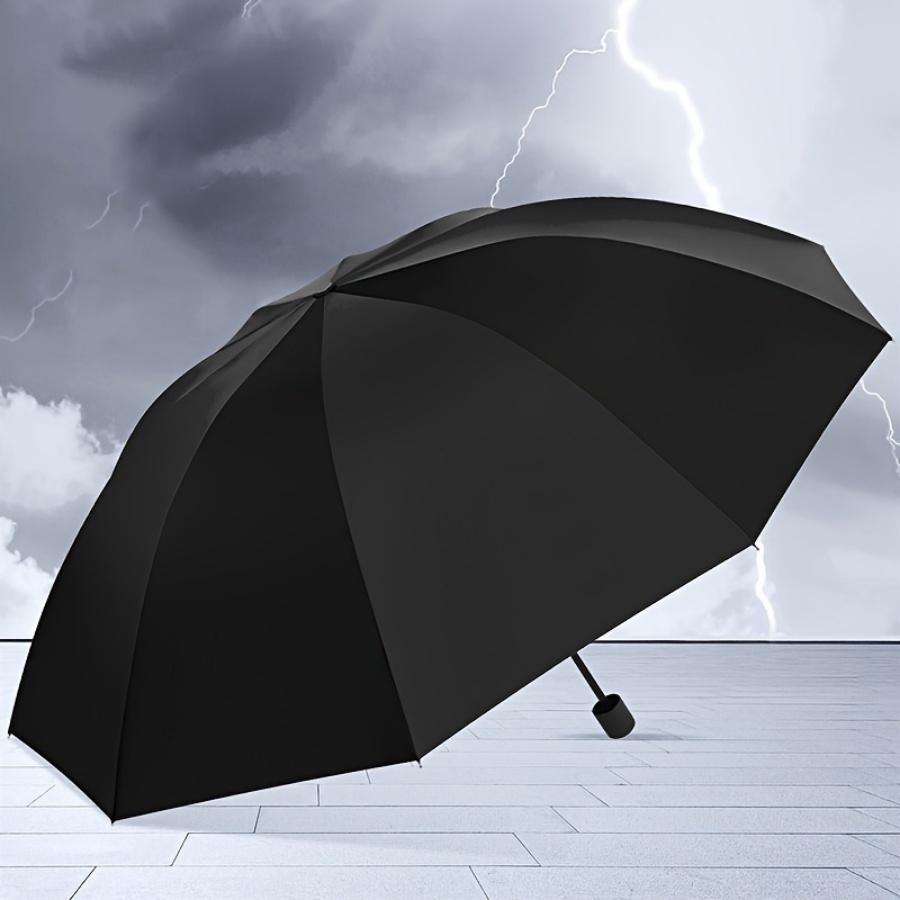 130CM Large 10 Bones Solid Color Umbrella Large Format Outdoor Sunshade Rain Protection Windproof Umbrella