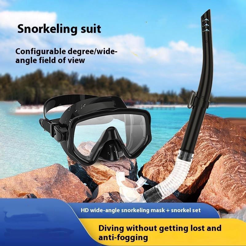 1Pc Swimming Goggles Underwater Snorkeling Mask Waterproof Breathing Diving Snorkeling Mask No Leaking With Breathing Tube