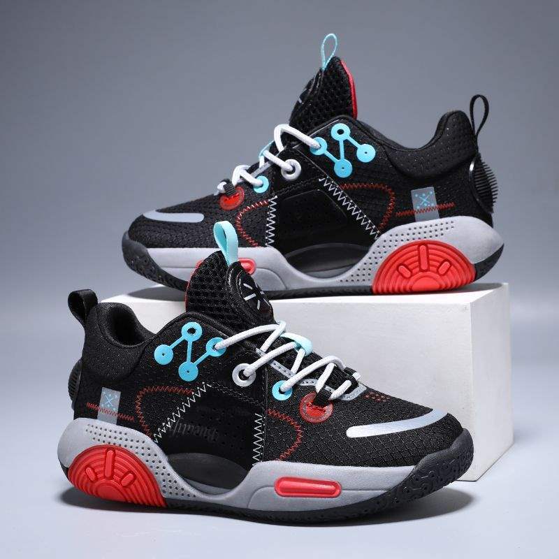

Children s classmates basketball shoes sneakers boys new mesh shock-absorbing breathable middle-aged and older children s running shoes sneakers 40