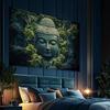 VIKAMA Forest Zen Buddha Head Tapestry Secret Realm Ancient Tree Living Room Background Wall Room Decoration