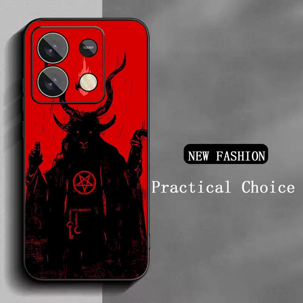 Demon cool hip-hop pattern design Phone Case For Redmi Note 14 13 12 11 Pro Plus S 5G 14C A3 Soft Black Phone Cover