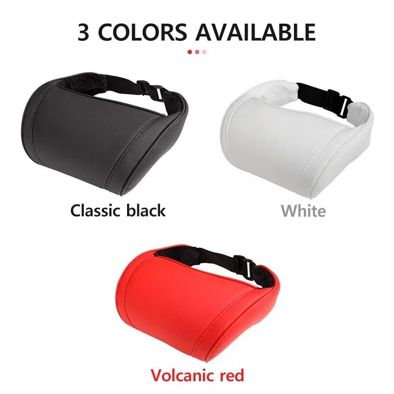 Car Neck Pillow Both Side Pu Leather Headrest Pillow Automobile Seat Neck Rest Seat Head Support Pillow Used For Tesla Model Y 3