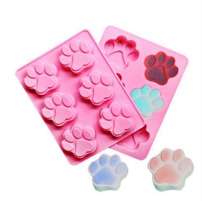 Silikonform für Katze, Bär und Welpenpfoten-Kerze, Seife oder Kuchen.